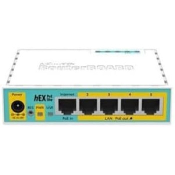 Mikrotik RouterBoard RB750UPr2 hEX PoE lite is a Small 5 Port Router, 1 USB 2.0